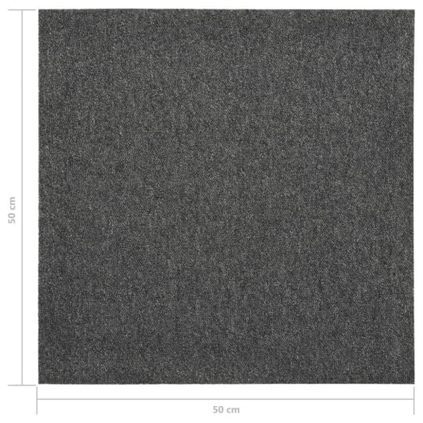 vidaXL tæppefliser 20 stk. 5 m² 50x50 cm antracitgrå -  Gulve