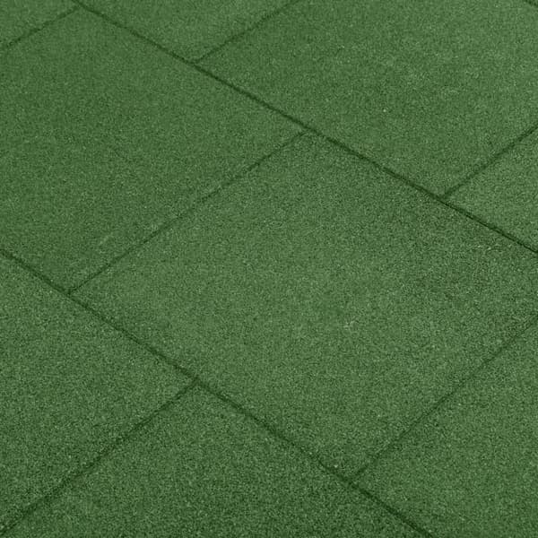 vidaXL faldfliser 24 stk. gummi 50 x 50 x 3 cm grøn -  Gulve