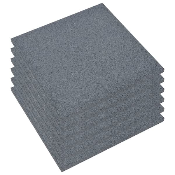 vidaXL faldfliser 6 stk. 50x50x3 cm gummi grå -  Gulve