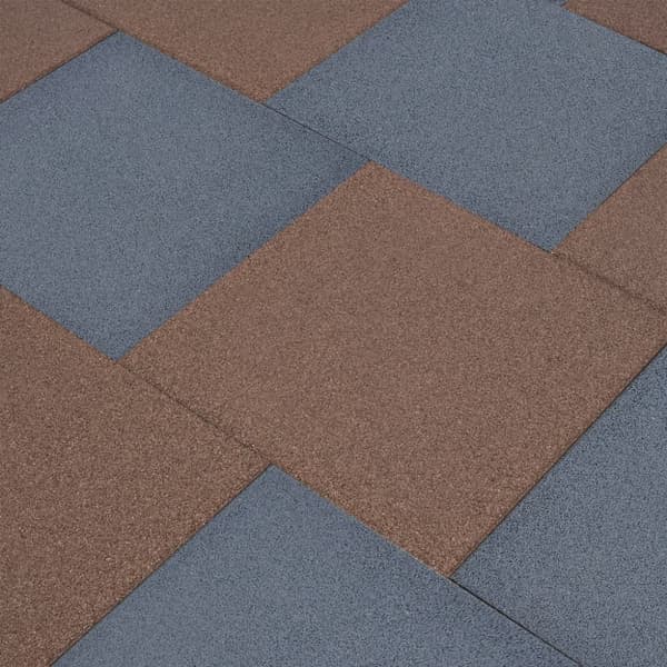 vidaXL faldfliser 12 stk. 50x50x3 cm gummi grå -  Gulve