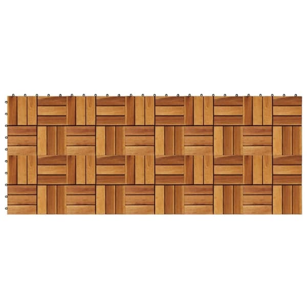 10 kpl Akaasia Terassilevy 30 x 30 cm -  Lattiat & matot