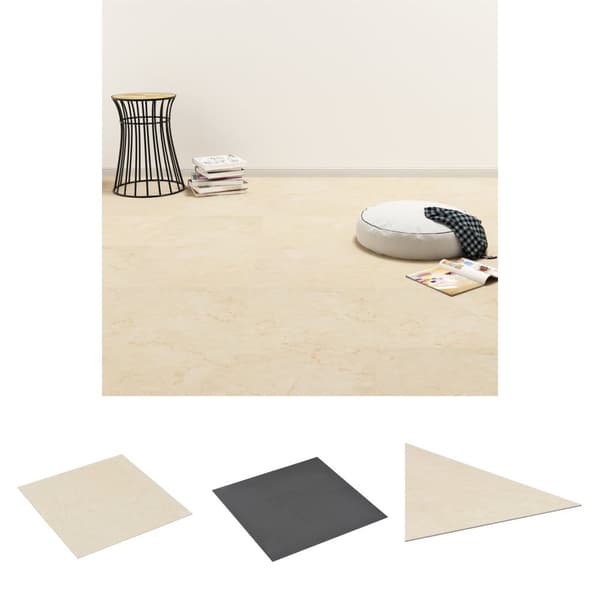 The Living Store selvklæbende PVC-gulvbrædder 5,11 m² beige -  Gulve