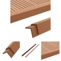 Pikkukuva 1 / 9: The Living Store Terassin reunuslauta WPC 170 cm vaaleanruskea -  Lattiat & matot