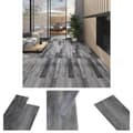 Miniatyrbillede 1 af 8: The Living Store selvklæbende gulvbrædder 5,02 m² 2 mm PVC skinnende grå -  Gulve