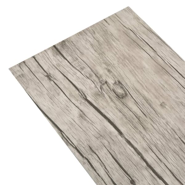 The Living Store Ej självhäftande PVC-golvplankor 5,26 m² 2 mm ek -  Golvbeläggning