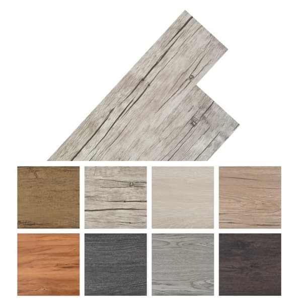 The Living Store Självhäftande PVC-golvplankor 5,02 m² 2 mm ekfärgad -  Golvbeläggning