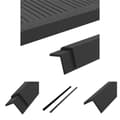 Pikkukuva 1 / 9: The Living Store Terassin reunuslauta WPC 170 cm musta -  Lattiat & matot