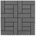 Pikkukuva 2 / 7: Harmaa 30 x 30 cm Terassilaatta WPC 1 Neliömetri 11 kpl -  Lattiat & matot