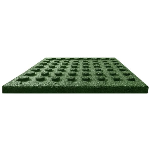 The Living Store faldfliser 12 stk. gummi 50 x 50 x 3 cm grøn -  Gulve