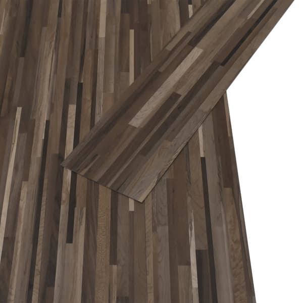 The Living Store PVC-golvbrädor 5,02 m² självhäftande 2 mm brunrandiga -  Golvbeläggning
