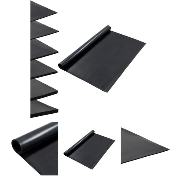 The Living Store skridsikker gulvmåtte 1,2x2 m 2 mm gummi glat -  Gulve