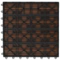 Pikkukuva 7 / 7: WPC Tiilet 30x30cm 11 kpl 1m2 Ruskea -  Lattiat & matot