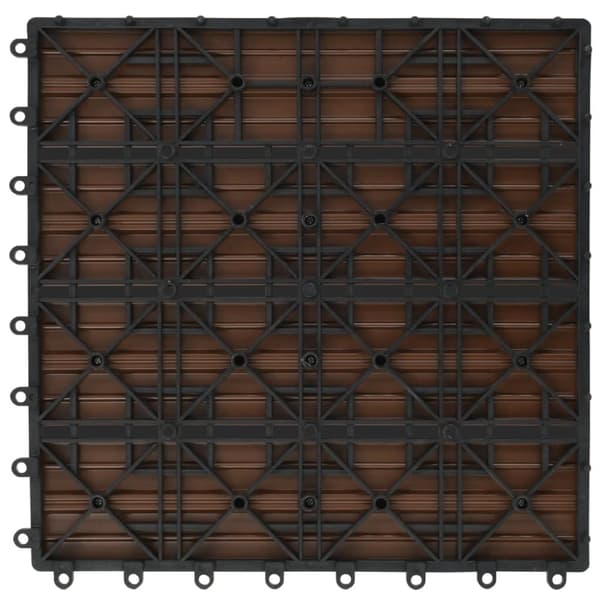 WPC Tiilet 30x30cm 11 kpl 1m2 Ruskea -  Lattiat & matot