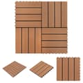 Pikkukuva 1 / 7: WPC Tiilet 30x30cm 11 kpl 1m2 Ruskea -  Lattiat & matot