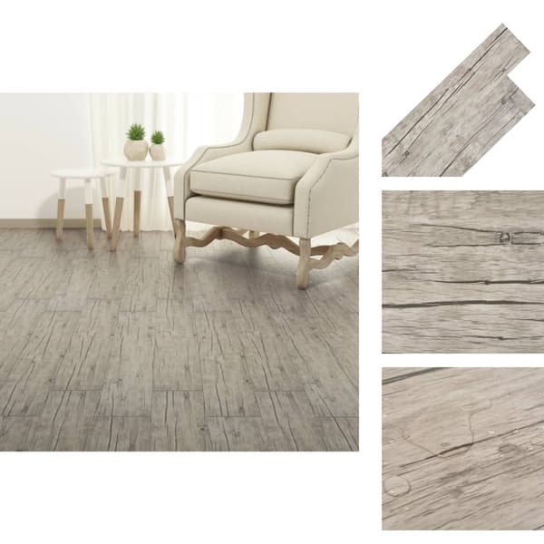 Gulve - Living selvklæbende PVC-gulvplanker 5,21 m² 2 mm egetræ afvasket