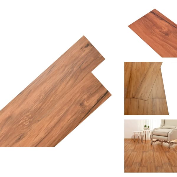 Gulve - Living selvklæbende PVC-gulvplanker 5,02 m² 2 mm elm naturfarvet