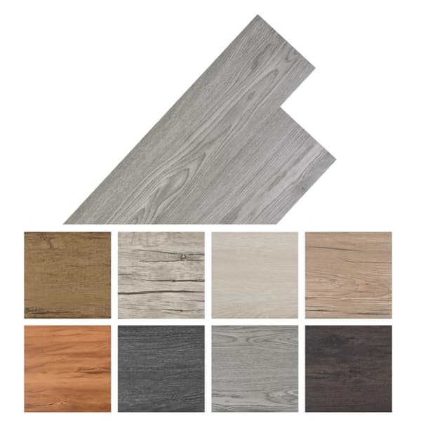 Golvbeläggning - Living Självhäftande PVC-golvplankor 5,02 m² 2 mm mörkgrå