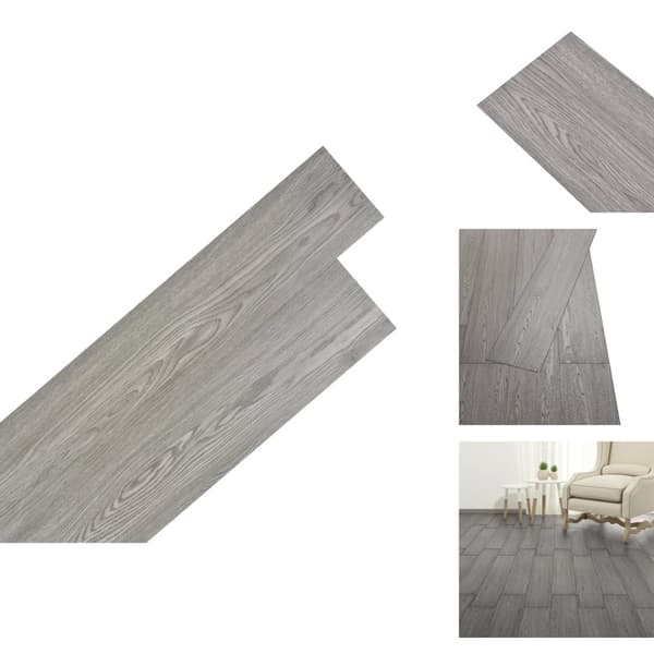 Gulve - Living selvhæftende PVC-gulvplanker 5,02 m² 2 mm mørkegrå