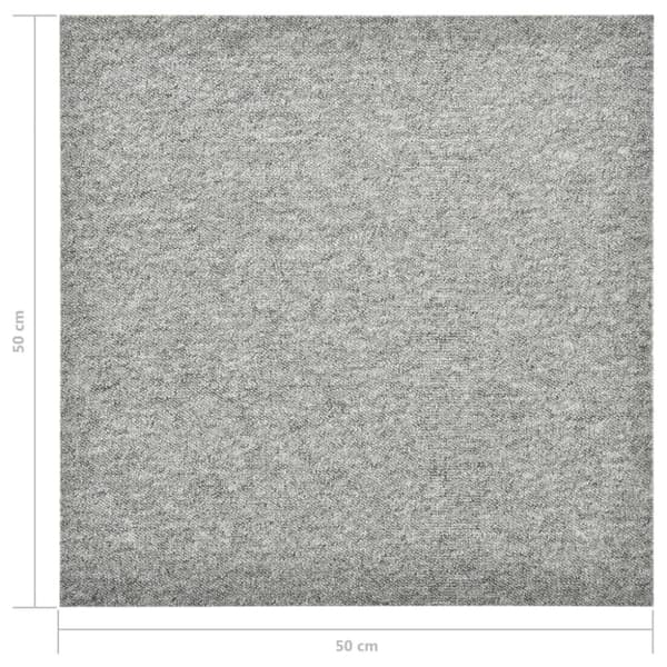 Golvbeläggning - Living Textilplattor 20 st 5 m² 50x50 cm ljusgrå