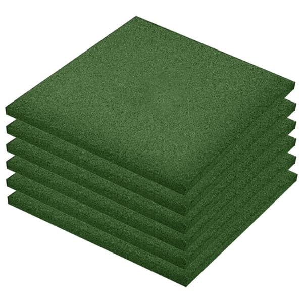 Lattiat & matot - Living Kaatumissuojalevyt 6 kpl kumi 50x50x3 cm vihreä