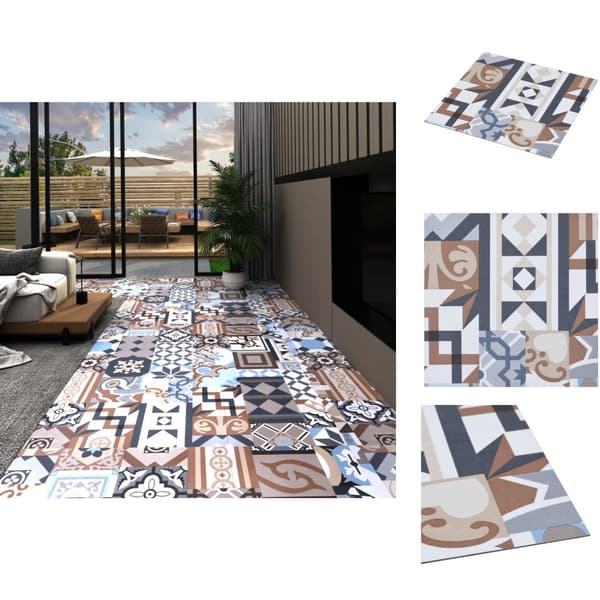 Lattiat & matot - Living PVC-lattialankku itseliimautuva 5,11 m² monokuvio