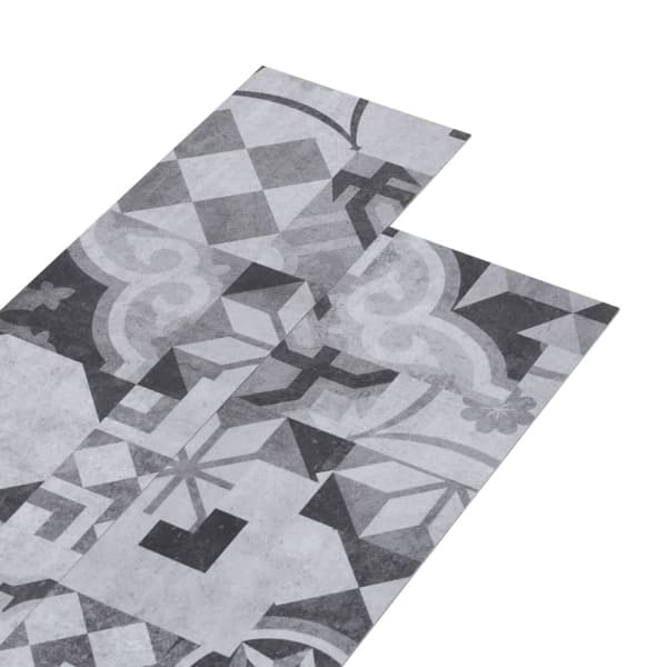 Lattiat & matot - Living PVC-lattialankut 5,02 m² 2 mm itseliimautuva harmaa kuvio