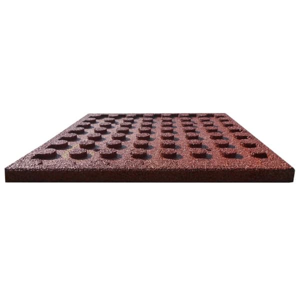 Gulve - Living faldfliser 12 stk. gummi 50 x 50 x 3 cm rød