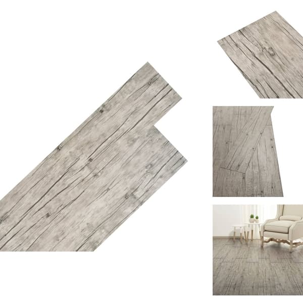 Lattiat & matot - Living PVC lattialankku ei-itsekiinnittyvä 5,26m² 2mm laveerattu tammi