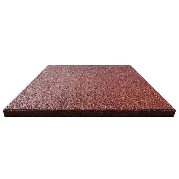 Gulve - Living beskyttende faldflise 6 stk. gummi 50 x 50 x 3 cm rød