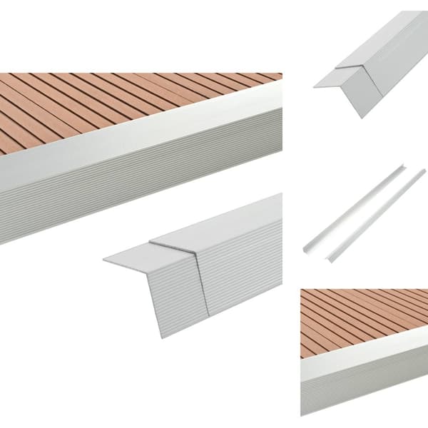 Golvbeläggning - Living Ytterhörnlist 5 st aluminium 170 cm silver