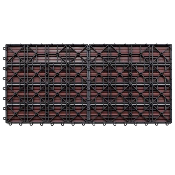 Lattiat & matot - Living WPC-laatat 60x30 cm 6 kpl 1m² ruskea