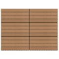 Pikkukuva 2 / 7: Lattiat & matot - Living Terassilaatat 6 kpl WPC 60x30 cm 1,08 m² ruskea