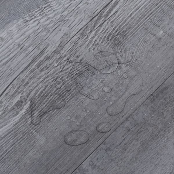 Golvbeläggning - Living PVC-golvbrädor 5,02 m² självhäftande 2 mm mattgrått trä