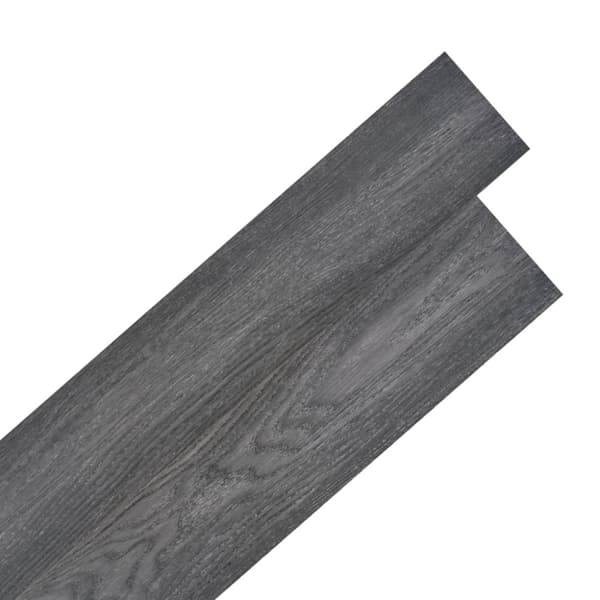 Golvbeläggning - Living Självhäftande PVC-golvplankor 2,51 m² 2 mm svart och vit