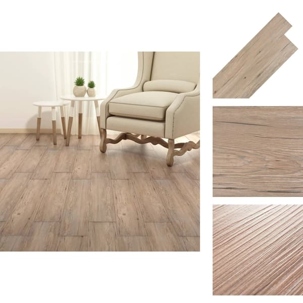 Lattiat & matot - Living Itsekiinnittyvä PVC Lattialankku 5,21 m² 2 mm tammi ruskea