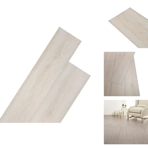 Golvbeläggning - Living Ej självhäftande PVC-golvplankor 5,26 m² 2 mm klassisk ek vit