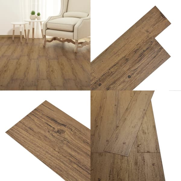 Självhäftande PVC-golvbrädor 2,51 m² 2 mm valnötsbrun - Golvplanka - Golvplankor - Home & Living