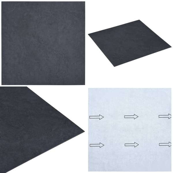 Itsekiinnittyvä PVC Lattialankku 5,11 m² musta marmori - Lattialankku - Lattialankut - Home & Living