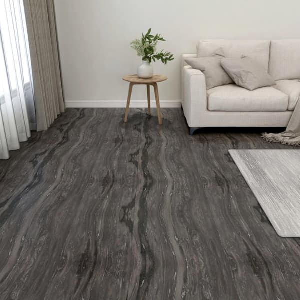 Itsekiinnittyvä lattialankku 55 kpl PVC 5,11 m² tummanharmaa - Lattialankku - Lattialankut - Home & Living