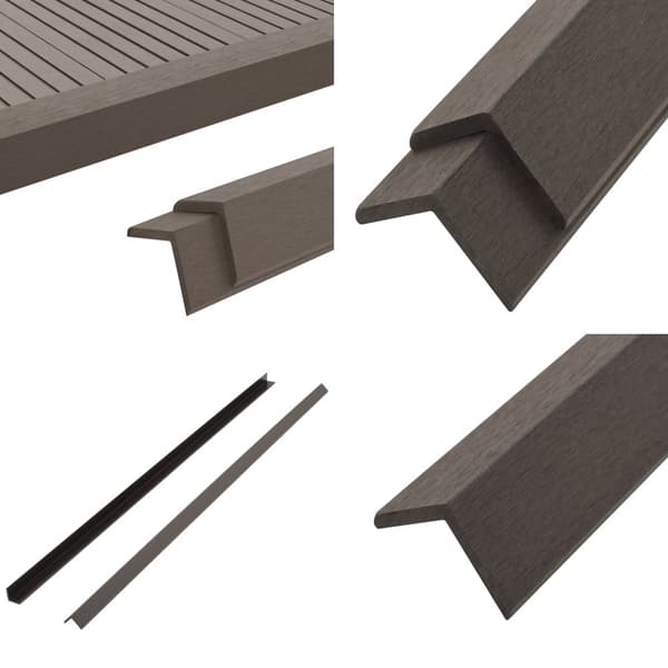 Terassin reunuslauta WPC 170 cm tummanruskea - Reunuslauta - Reunuslaudat - Home & Living