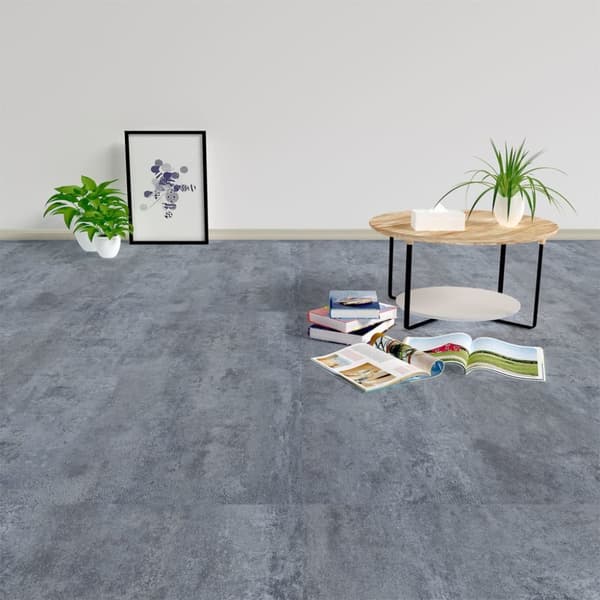 Itsekiinnittyvä lattialankku 20 kpl PVC 1,86 m² harmaa marmori - Lattialankku - Lattialankut - Home & Living