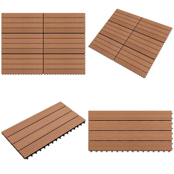 WPC-fliser 60 x 30 cm 6 stk. 1 m² brun - Terrasseflise - Terrassefliser - Home & Living