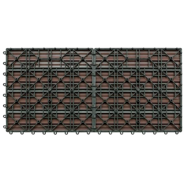 Terrassefliser 6 stk. 60x30 cm 1,08 m² WPC brun - Terrasseflise - Terrassefliser - Home & Living