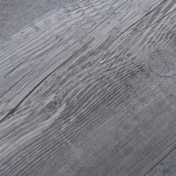 Självhäftande PVC-golvplankor 5,21 m² 2 mm mattgrått trä - Golvbrädor - Golvplankor - Home & Living