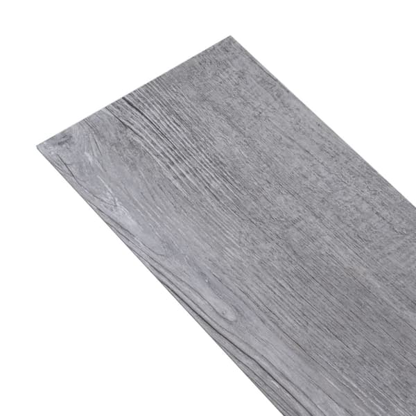 Självhäftande PVC-golvplankor 5,21 m² 2 mm mattgrått trä - Golvbrädor - Golvplankor - Home & Living