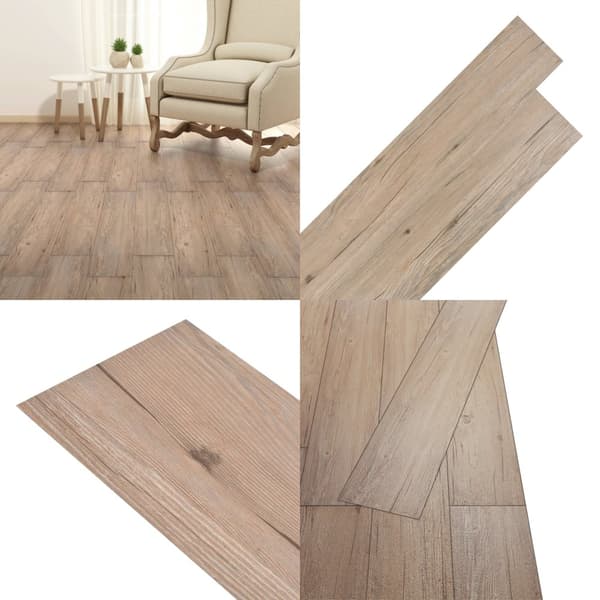 Självhäftande PVC-golvbrädor 2,51 m² 2 mm brun ek - Golvplanka - Golvplankor - Home & Living