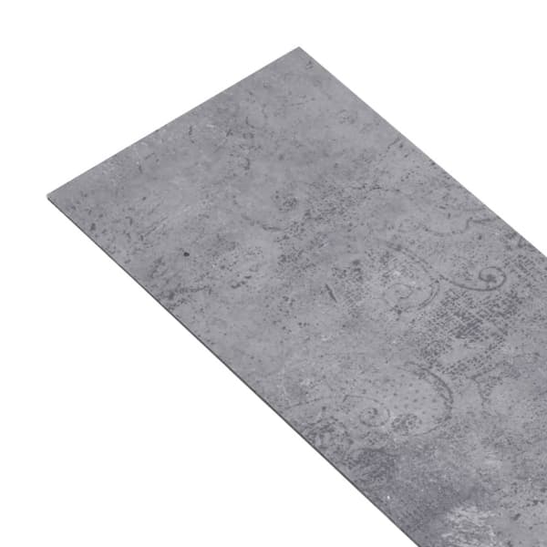 PVC-lattialankut 5,02 m² 2 mm itseliimautuva sementinharmaa - Lattialankku - Lattialankut - Home & Living