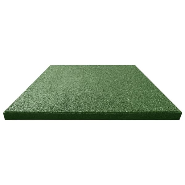 Faldfliser 12 stk. Gummi 50 x 50 x 3 cm grøn - Gummimåtte - Gummimåtter - Home & Living