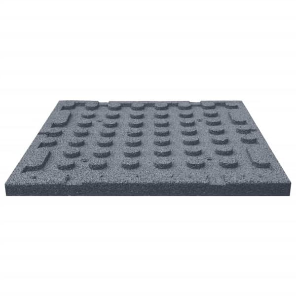 Fallskyddsmattor 12 st gummi 50x50x3 cm grå - Gummimatta - Gummimattor - Home & Living