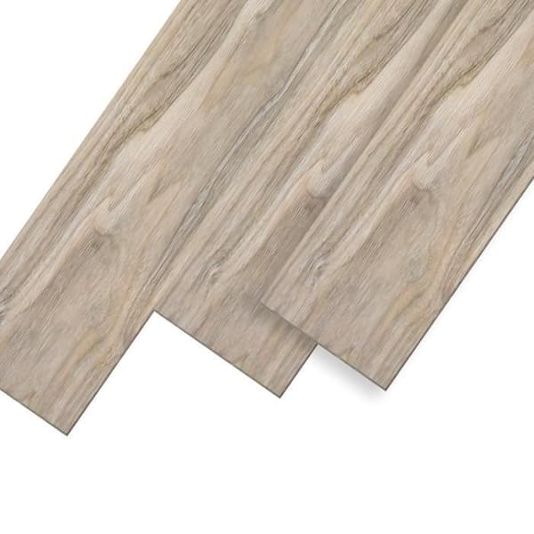 PVC-golvbeläggningar - YUENFONG - Vit ek - Självhäftande - 36 stycken - 91,44 x 15,24 cm
